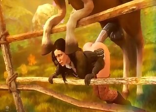 Brutal demonic 3D stallion bestiality