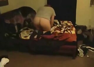 Hidden cam fucking session with a true zoophile